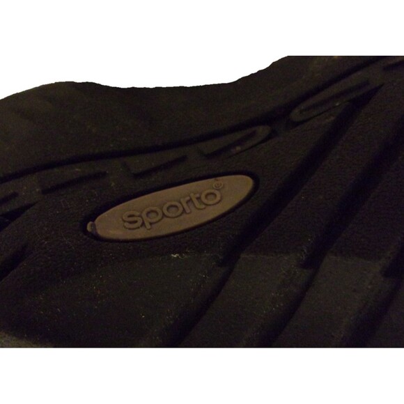 Sporto Knee High Leather Boots Sz. 8 Woven Sides Patent Accents Rubber Sole - Picture 7 of 9